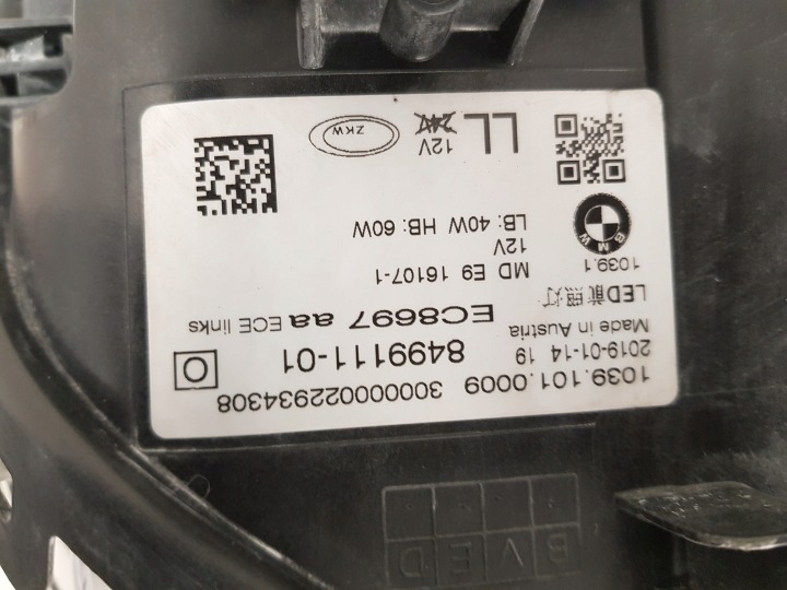 фото №10, Bmw 3 g30 g31 фара ліва передня перед фара повний led 8499111-01 ідеал