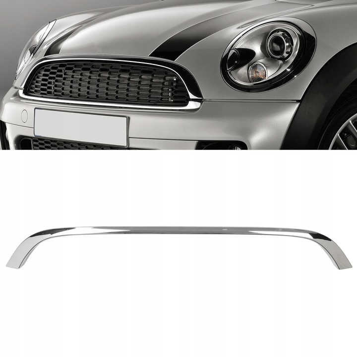 фото №16, Хром планка декоративная капота mini cooper