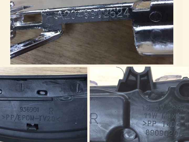 фото №9, Комплект решётка решётки хром led drl правый левый do mercedes w204 2007-2011