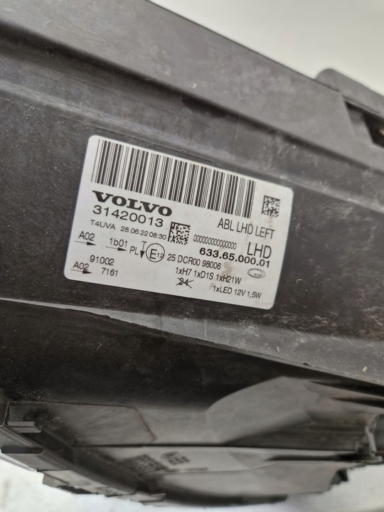 фото №8, Лампи права ліва volvo s80 ii v70 bixenon поворотний 31420013 31420014 demonta