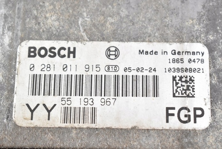 фото №7, Блок управления компьютер двигателя 55193967 028111915 opel signum 1.9 cdti 120 km