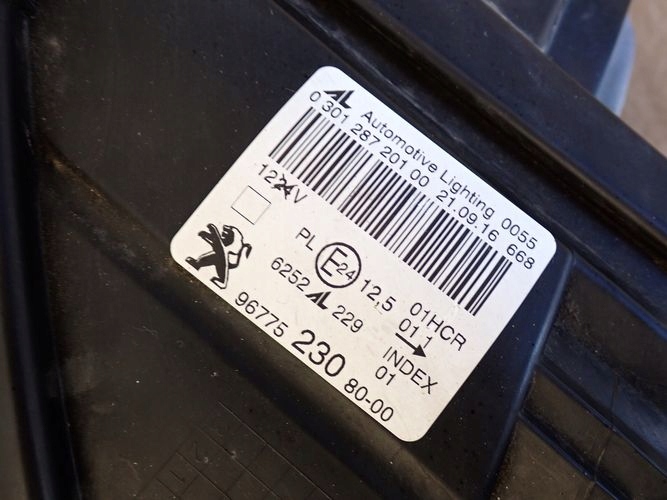 фото №6, Peugeot 308 t9 13- фара лівий лампа ліва 96775230