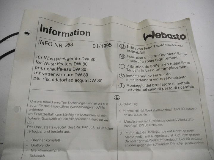 фото №8, Вебасто амортизатор membranowy вебасто 353