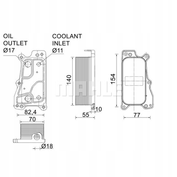 фото №1, Радіаторів масла mahle clc 235 000p