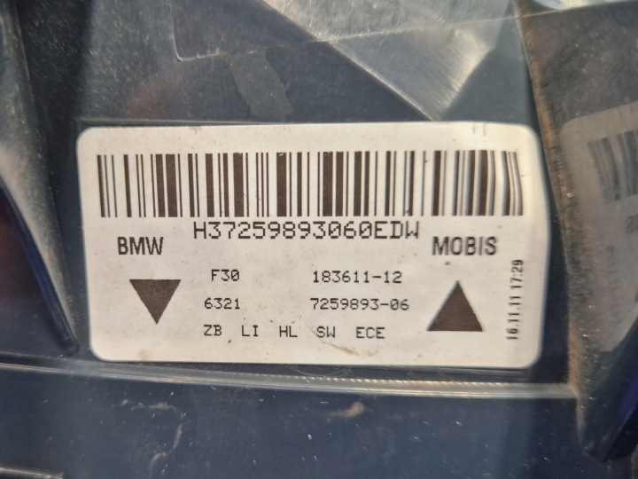 фото №10, Оригінальна фара задня ліва bmw f30 f80 sedan led w крило 12-15r 7259893