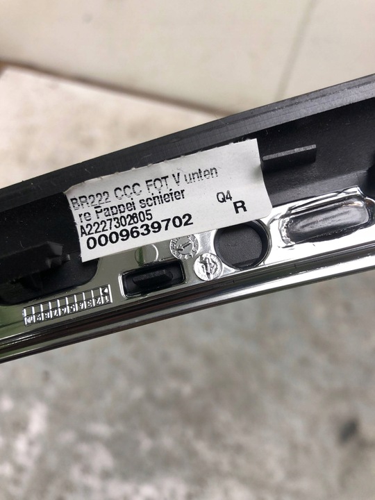 фото №6, Планка dekor правые зад mercedes s-klasa w222 длинный amg a2227302605