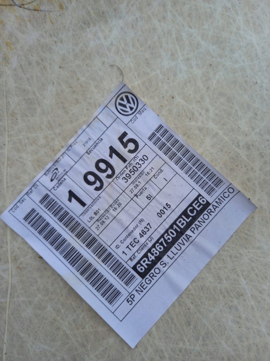 фото №6, Стеля vw polo 6r 2012r 5d
