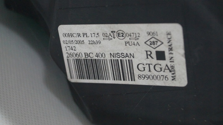 фото №11, Лампа передняя правая nissan micra k12