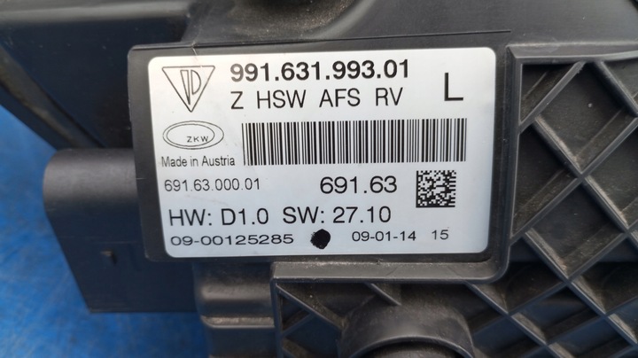 фото №12, Лампа левый перед идеальное состояние eu 99163199301 porsche 991 911 gt3 ксенон