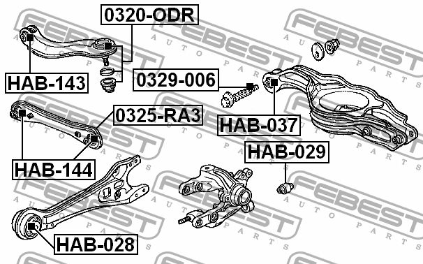 фото №2, Шкворень важеля зад febest do honda odyssey 2.3