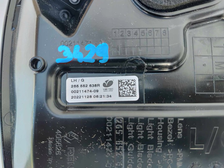 фото №6, Renault zoe ii / рестайлінг лампа ліва зад задня led нова оригінальний номер 3429