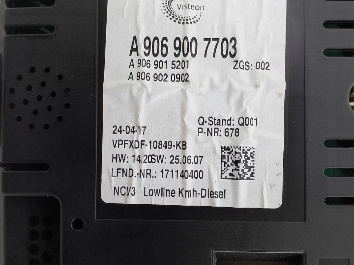 фото №7, Спидометр mercedes-benz sprinter w906 3.0 cdi a9069007703