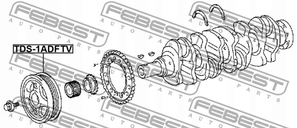 фото №12, Febest tds-1adftv колесо ременное, wał коленчатый