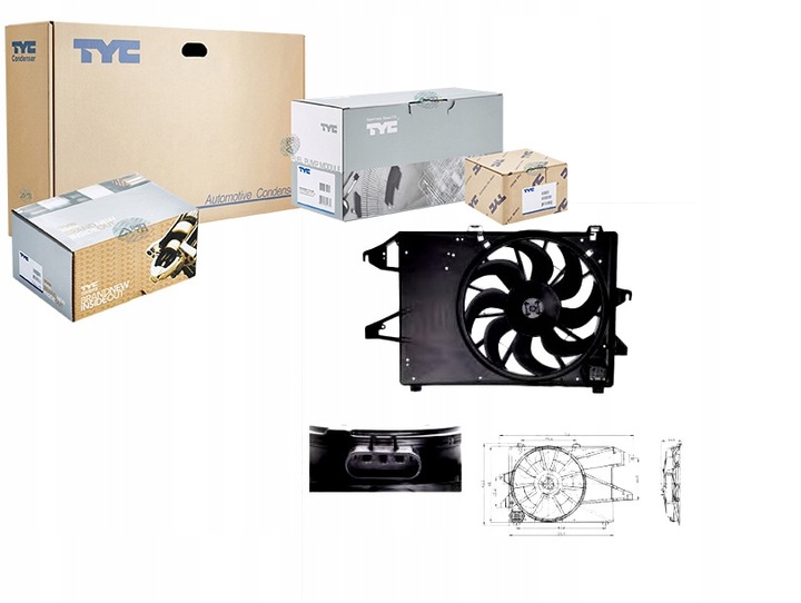 фото №1, Tyc вентилятор радіатор mondeo 1.8-2.0 16v -03