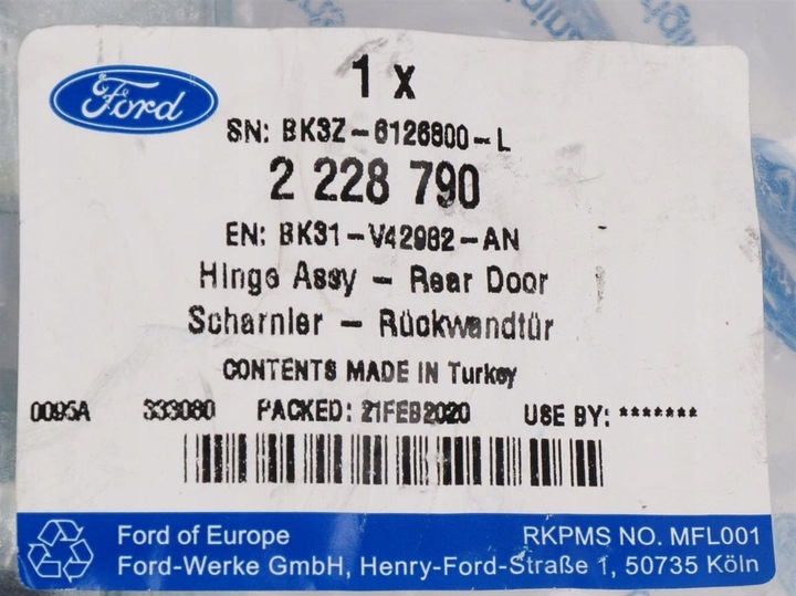 фото №7, Петля верхній лівий зад transit mk8 bk31-v42983-an