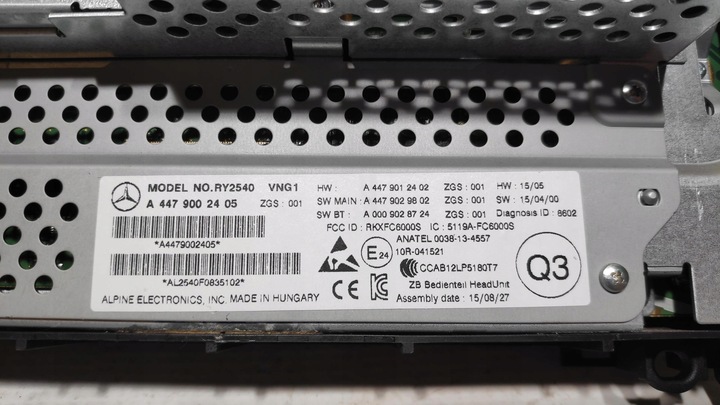 фото №10, Радіо екран дисплей навігація vito mercedes w447 a4479002405