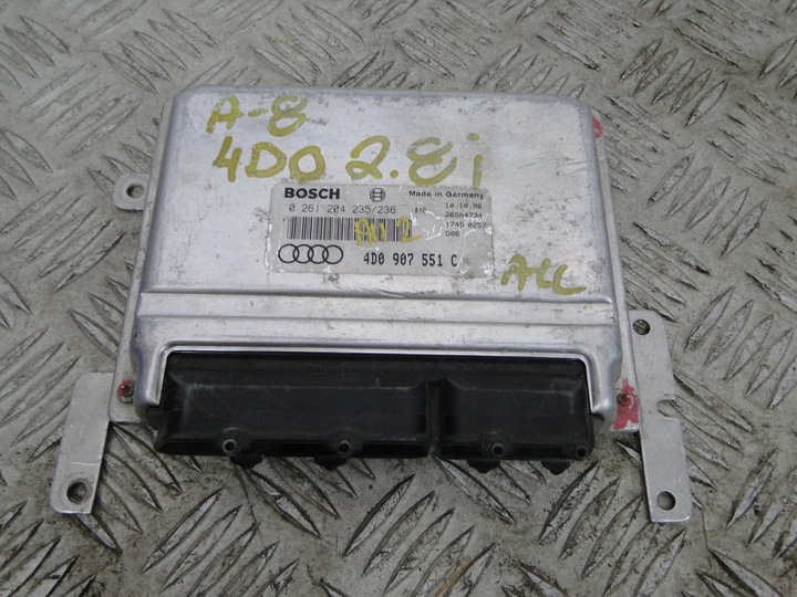 фото №1, Блок керування двигуна ecu audi a8 d2 4d 4d0 2.8b 4d0907551c