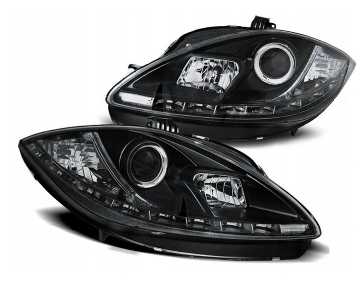 фото №1, Фары seat leon 1p altea 09-12r daylight чёрный + лампочки бесплатно!