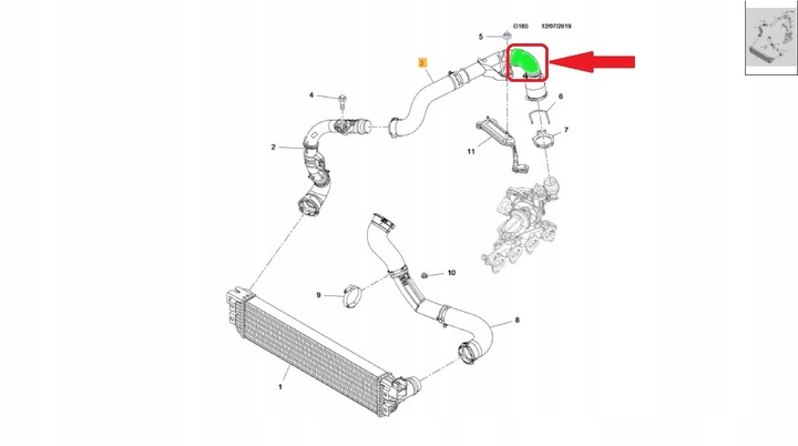 фото №7, Труба шланг turbo renault master 2.3 dci 144603389r