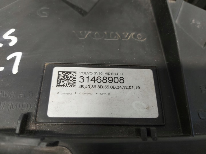 фото №6, Volvo s90 d5 sedan лампа лівий перед 31468908