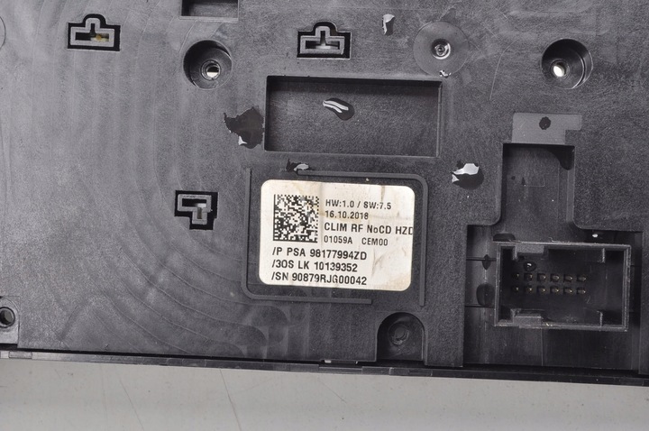 фото №7, Peugeot 308 ii t9 рестайлінг панель перемикач кондиціонера 98177994zd