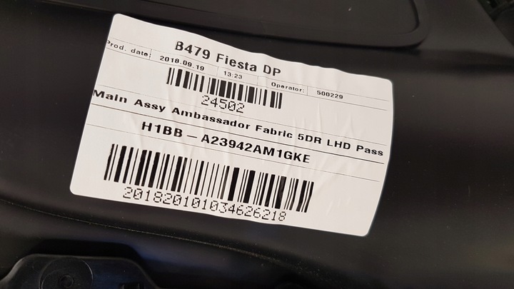 фото №5, Ford fiesta mk8 обивка боковина правый перед h1bb-a23942ak1gke