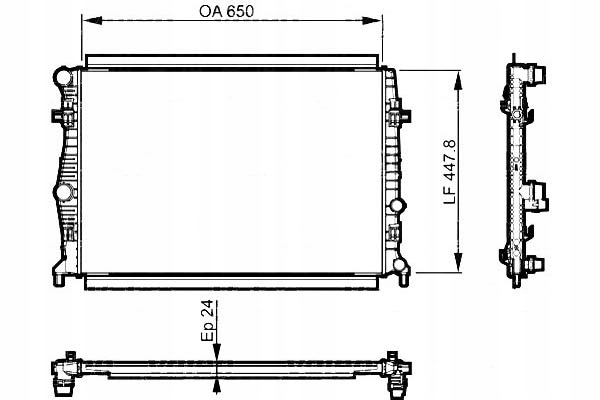 фото №3, Valeo радиаторов volkswagen радиатор seat leon 3/ volkswagen golf 7