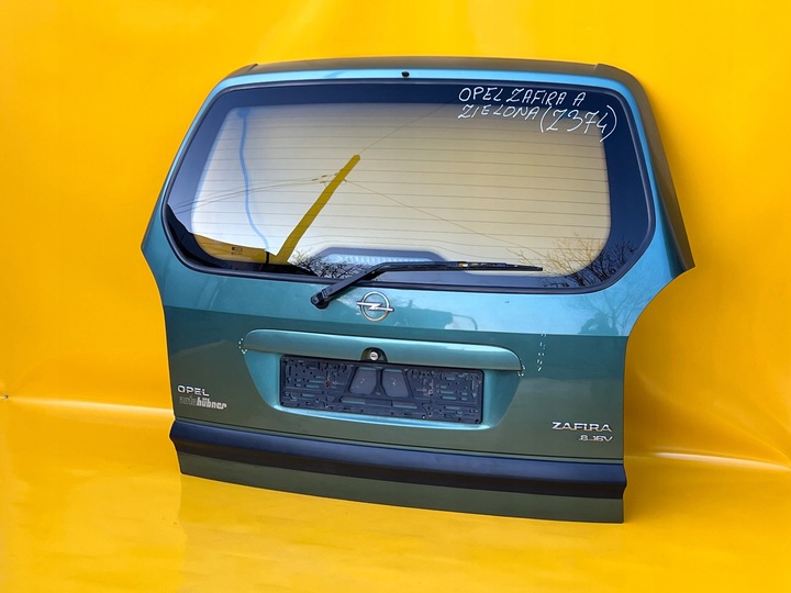 фото №11, Крышка багажника комплектная zafira a 1999-2005r зелёная код краски z374 .