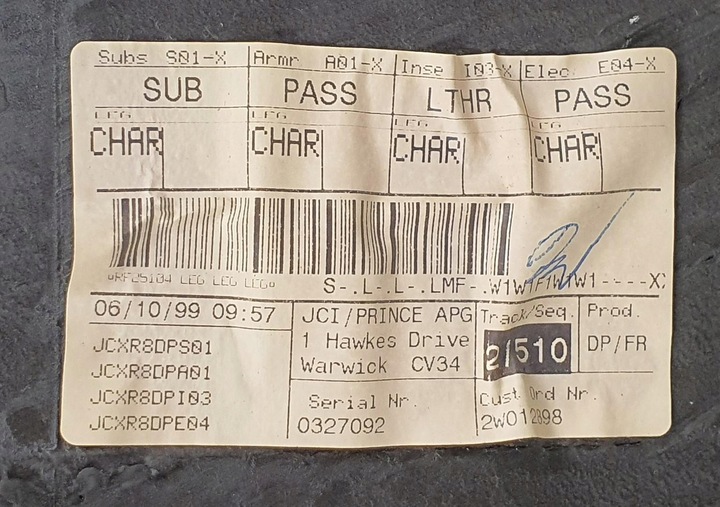 фото №7, Обивка боковина правый перед jaguar s-type европа