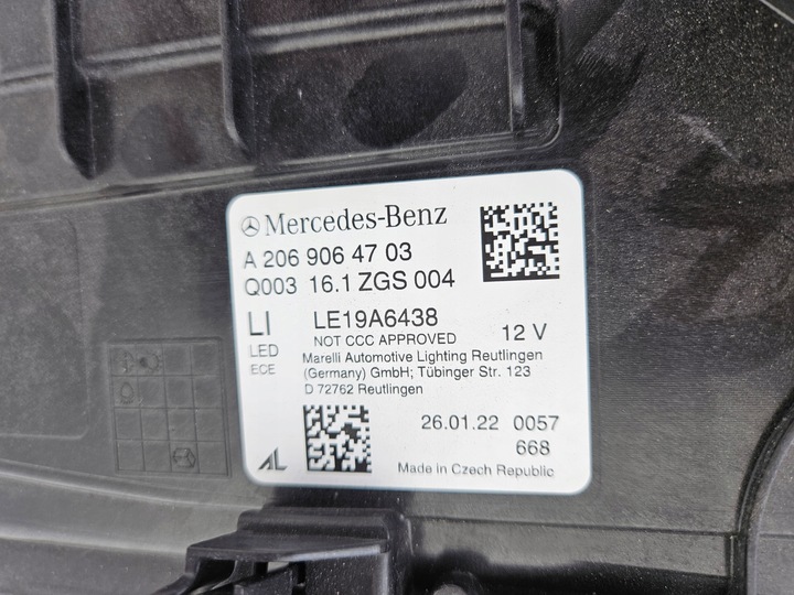 фото №7, Лампа mercedes c-klasa c w206 digital light повний led ліва передня лівий