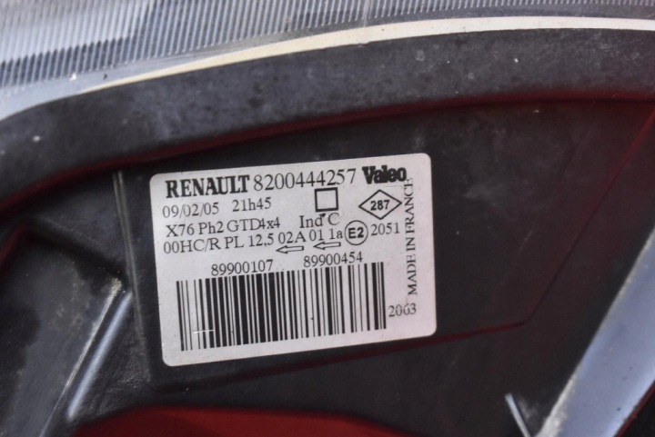 фото №12, Фара левое фара передняя eu 8200444257 renault kangoo 1 i рестайлинг 03-09