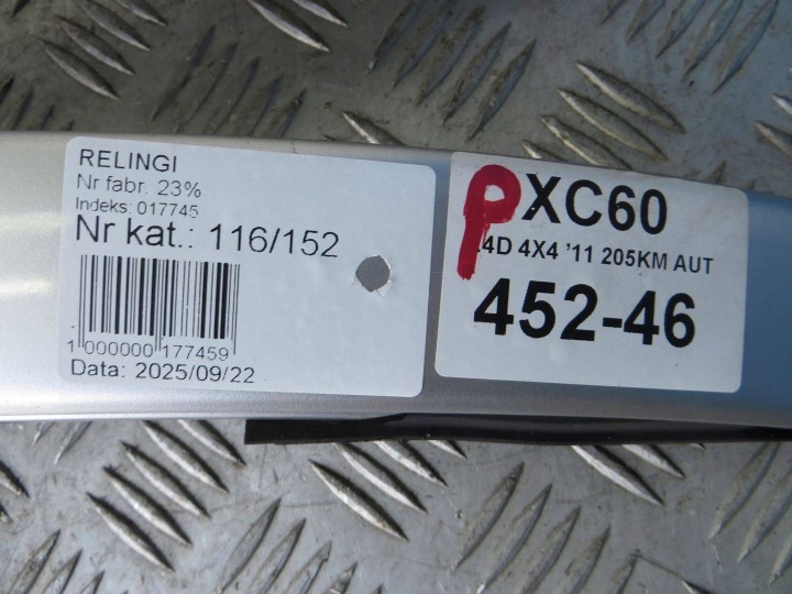 фото №7, Volvo xc60 рейлінги дахові kpl 08-13