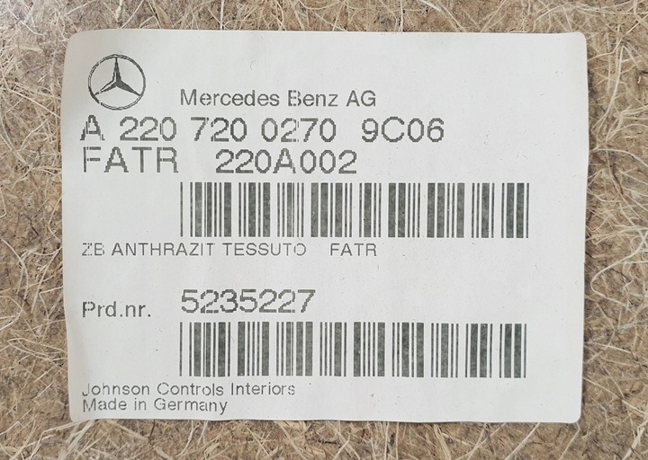 фото №8, Оббивка боковина праві перед mercedes w220 європа