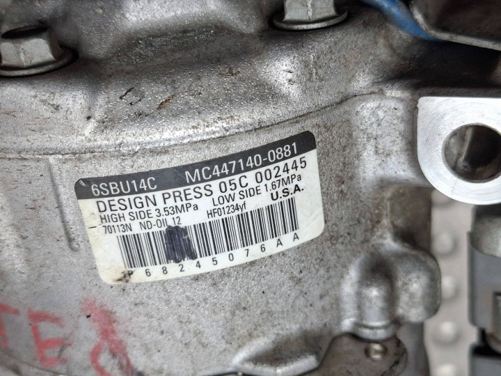 фото №6, Компрессор кондиционера jeep compass ii renegade 17- 2.0 mjet 447140-0881