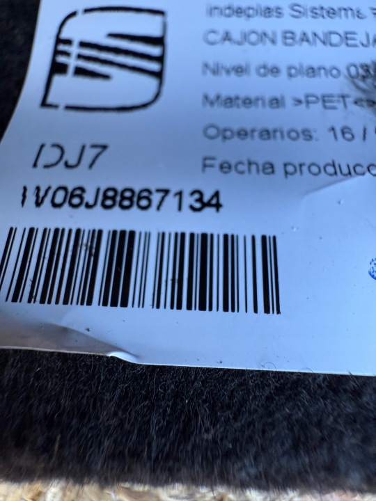 фото №10, Бардачок полка багажника seat ibiza iv 6j8867134