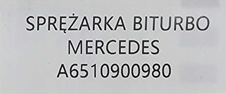 фото №7, Оригинальная турбина mercedes sprinter / w212 - a6510900980