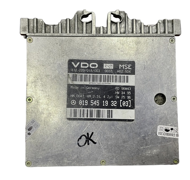 фото №1, Блок керування mercedes w210 2.3 0195451932 0195451932 03 + програмування