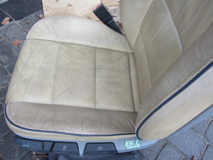 фото №6, Сидіння лівий bmw e36 купе cabrio шкіра кремовий