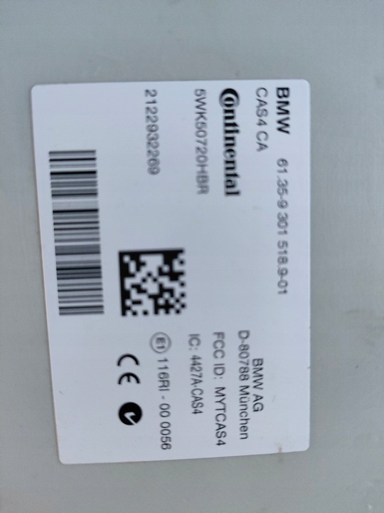 фото №6, Bmw f11 3.0d xdrive комп'ютер cas ключ 8574100