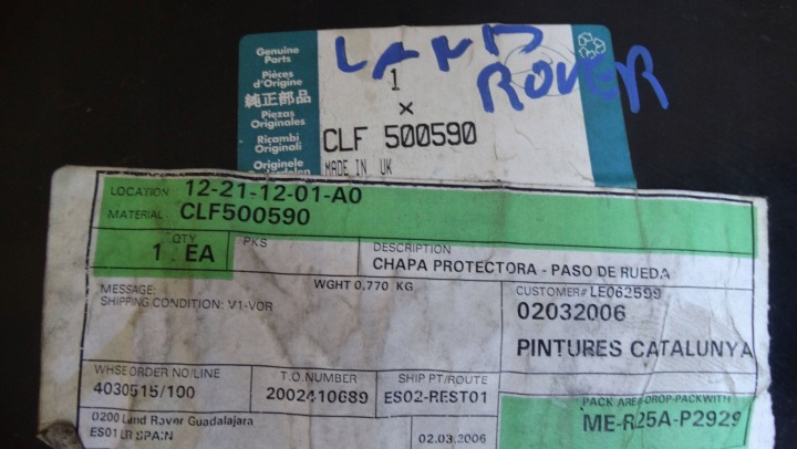 фото №5, Подкрылок левое зад clf500590 land rover freelander i рестайлинг новое