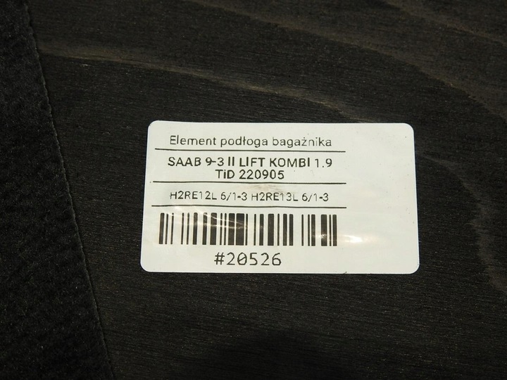 фото №6, Крышка бардачка багажника правая saab 9-3 ii универсал