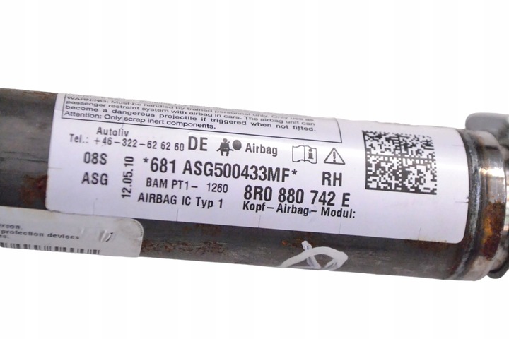 фото №5, Audi q5 sq5 2010 правая сторона шторка подушка безопасности