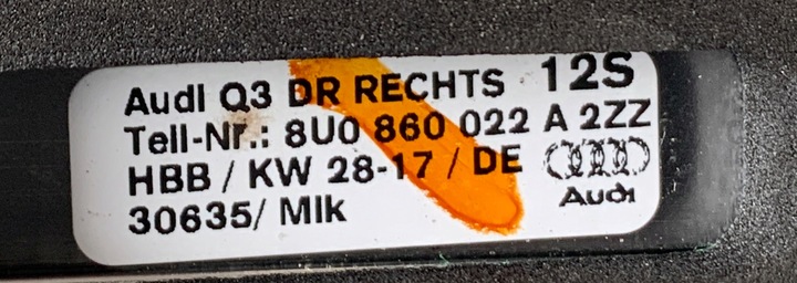 фото №7, # рейлінги дахові хром праві лівий audi q3 i 8u