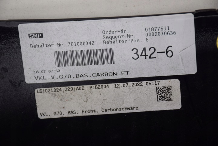 фото №16, Bmw 7 g70 бампер перед 6-pdc 416 карбон-черный