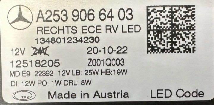 фото №15, Фара передняя правая led high performance mercedes glc w253 рестайлинг oem номер