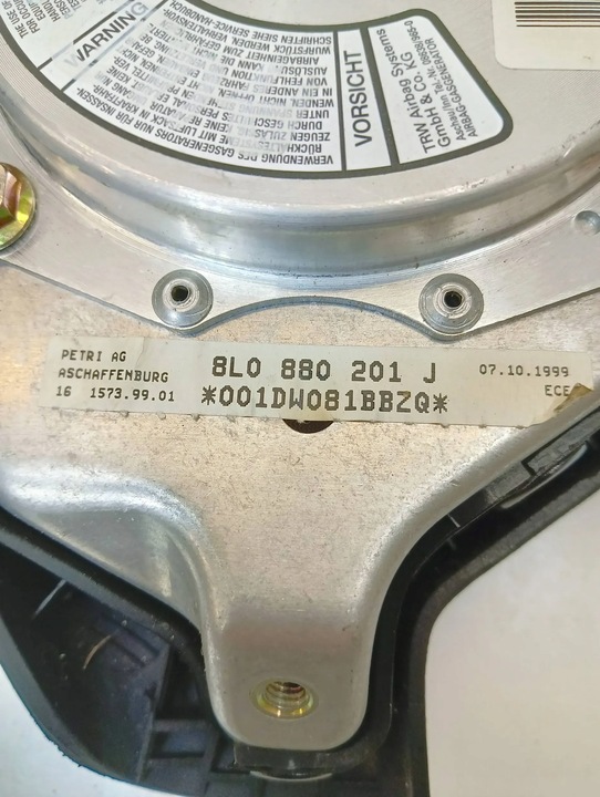 фото №7, Audi a3 s3 8l 2001 повітряна подушка водія кермо подушка безпеки