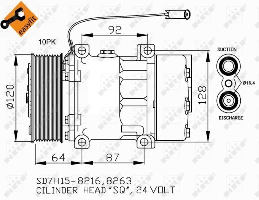 фото №10, Компресор кондиціонера nrf do rvi midlum, premium 2; volvo fl, fl ii 01.00-