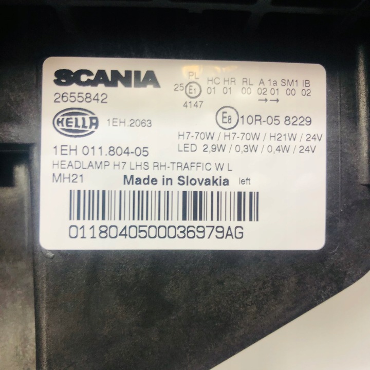 фото №12, Scania r s фара лівий лампа ліва h7 2655842
