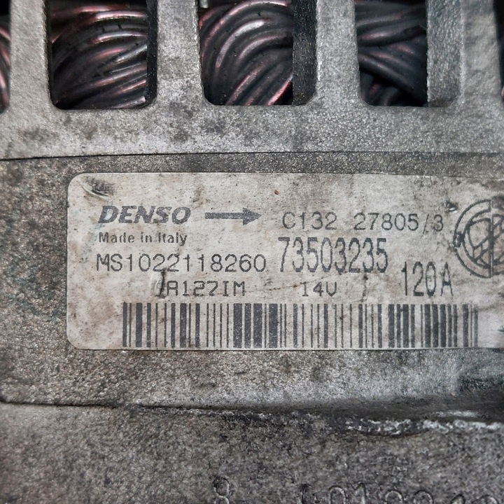 фото №14, Alfa romeo 159 1,9 генератор denso 73503235 120a