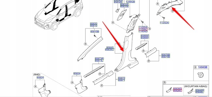 фото №1, Обшивка стойка b левого 2018 2022